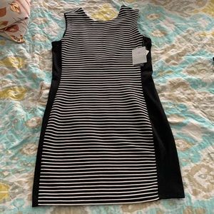 Black and white striped Athleta dress size large
